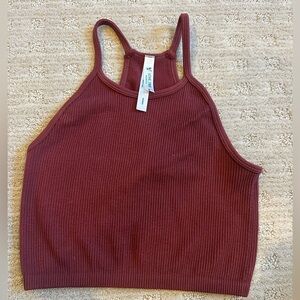 Garnet halter tank top